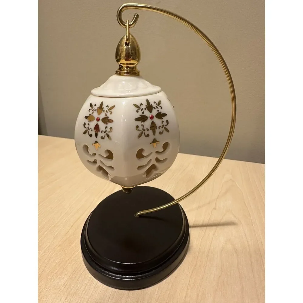 Vintage Lenox Millennium Collection Porcelain Hanging Ornament Cream Gold